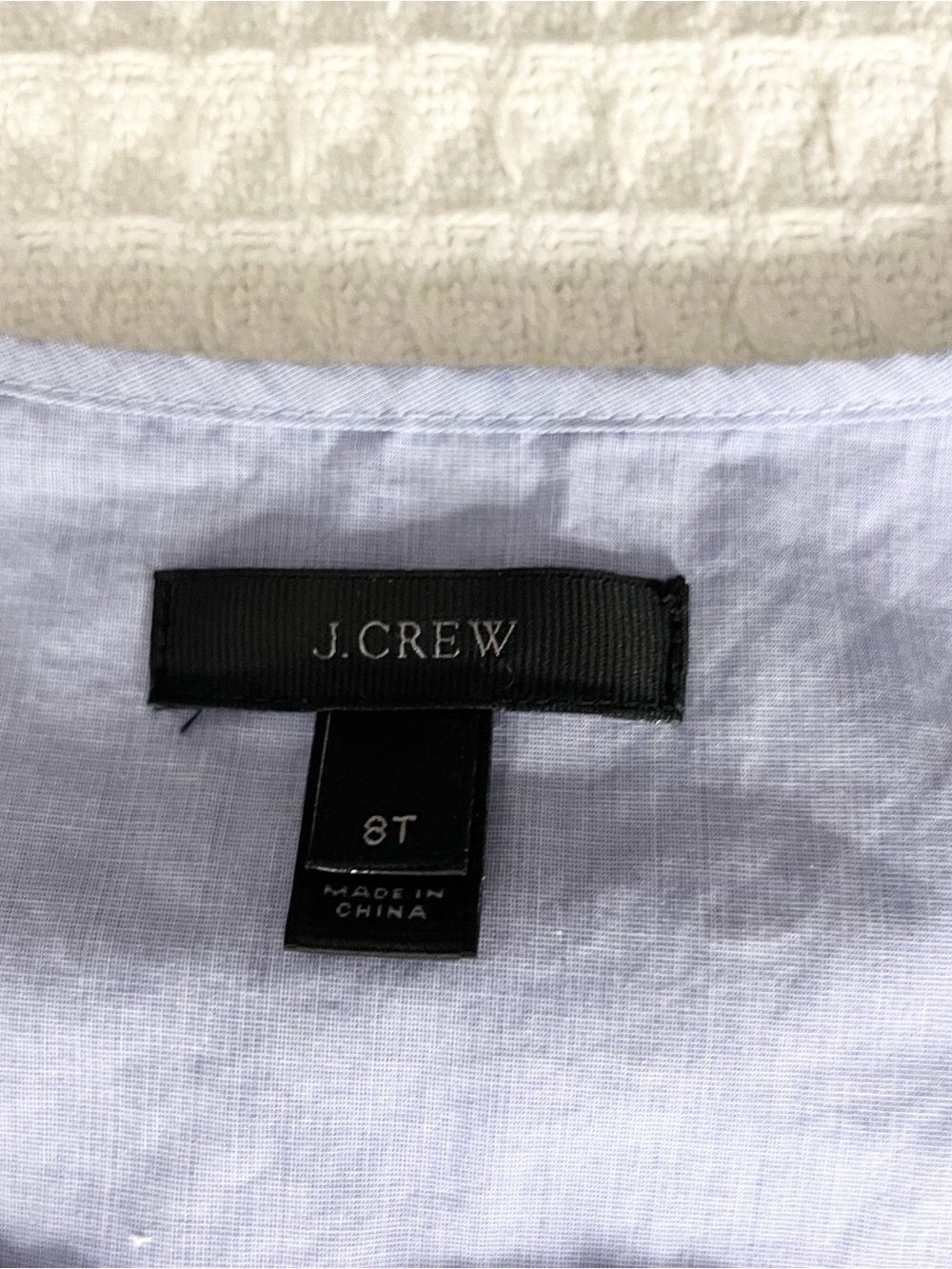 J. Crew blue cotton ruffle sleeve top size 8T - Picture 2 of 7